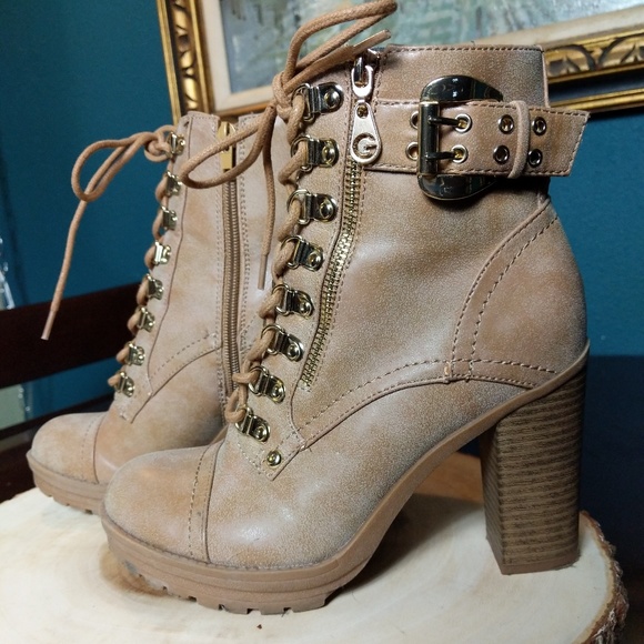 G by Guess Jimmy Heeled Boots - Buckle detail - Picture 1 of 8